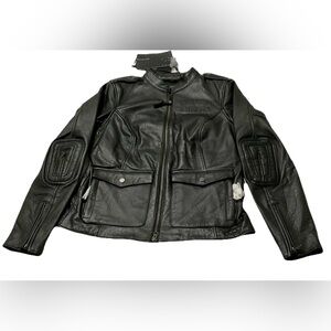 NWT $475.00 Harley-Davidson Women  Layering Captains Leather Jacket Black MEDIUM